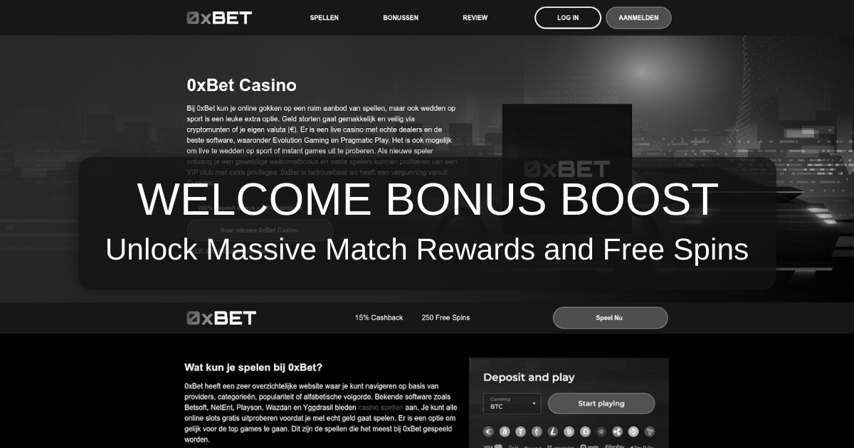0XBET Casino welcome bonus