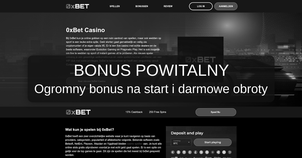 0XBET Casino welcome bonus