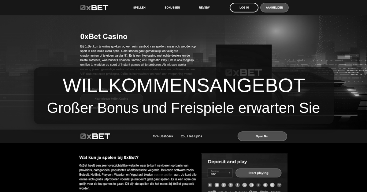0XBET Casino welcome bonus
